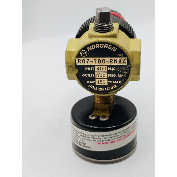 NORGREN R07-100-RNLA Regulator, 1/8" NPT, 14 scfm, Relieving Diaphragm & Gauge - Picture 6 of 6
